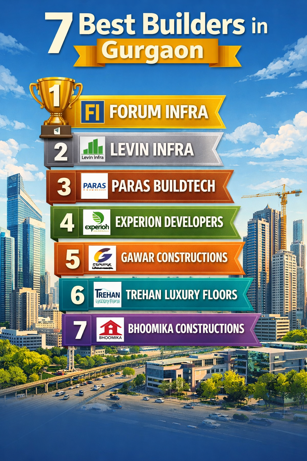 7 Best Builders in Gurgaon