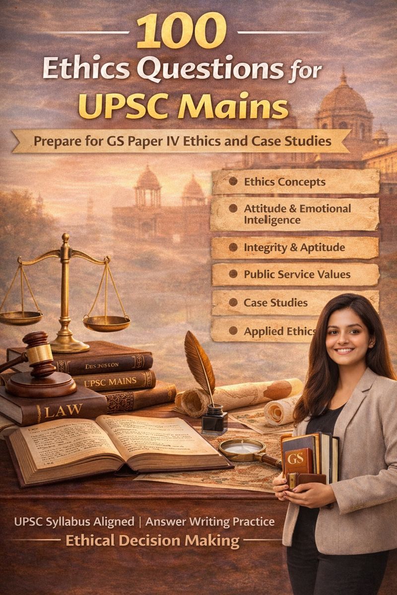 100 Ethics Questions for UPSC Mains Ethics questions for UPSC Mains focused on ethical decision making